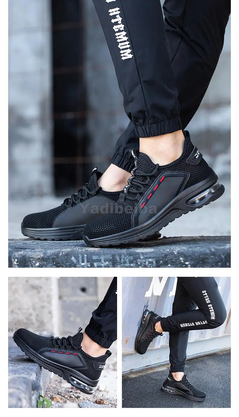Unisex Steel Toe Work Shoes – Lightweight Breathable Safety Sneakers