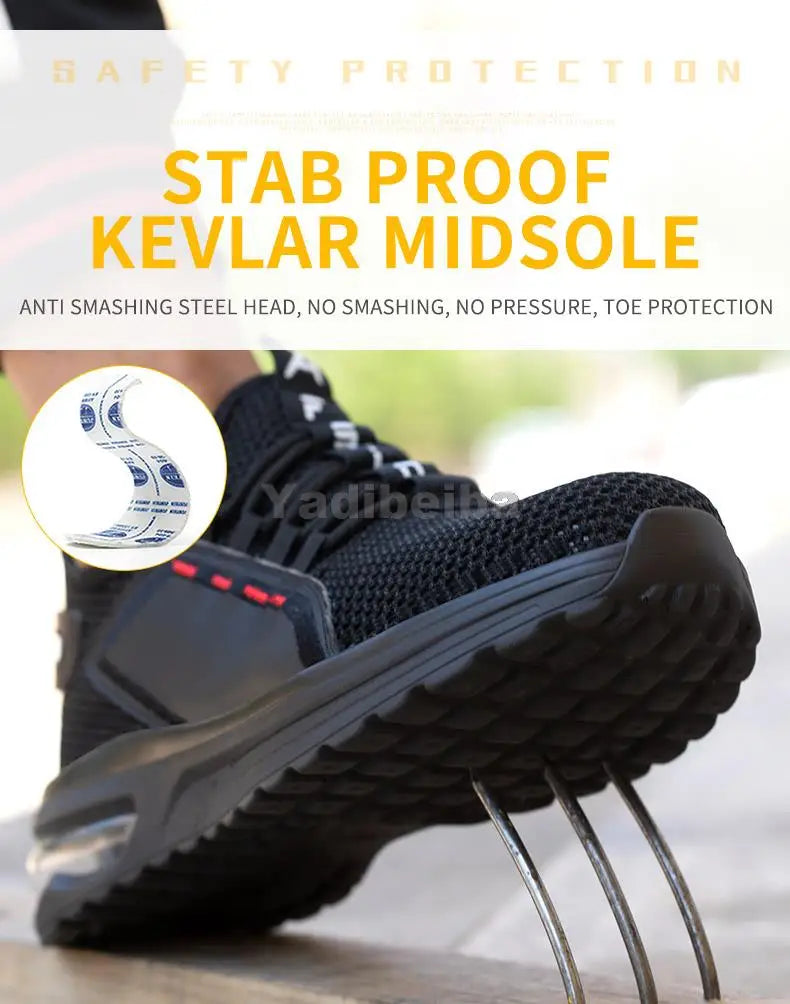 Unisex Steel Toe Work Shoes – Lightweight Breathable Safety Sneakers