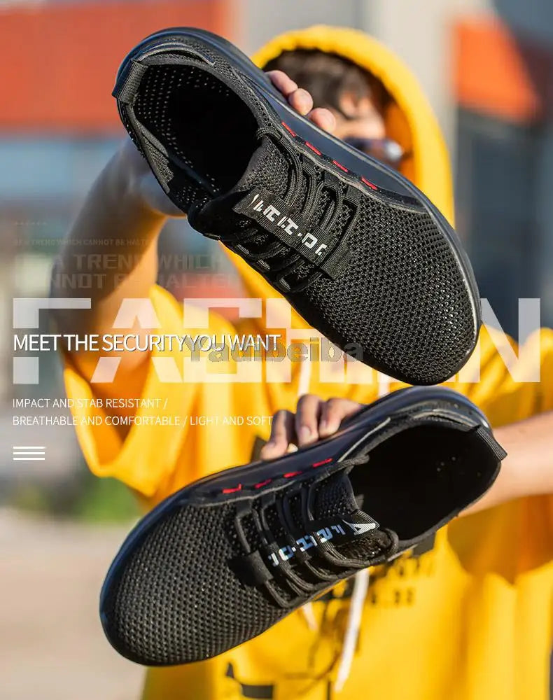 Unisex Steel Toe Work Shoes – Lightweight Breathable Safety Sneakers