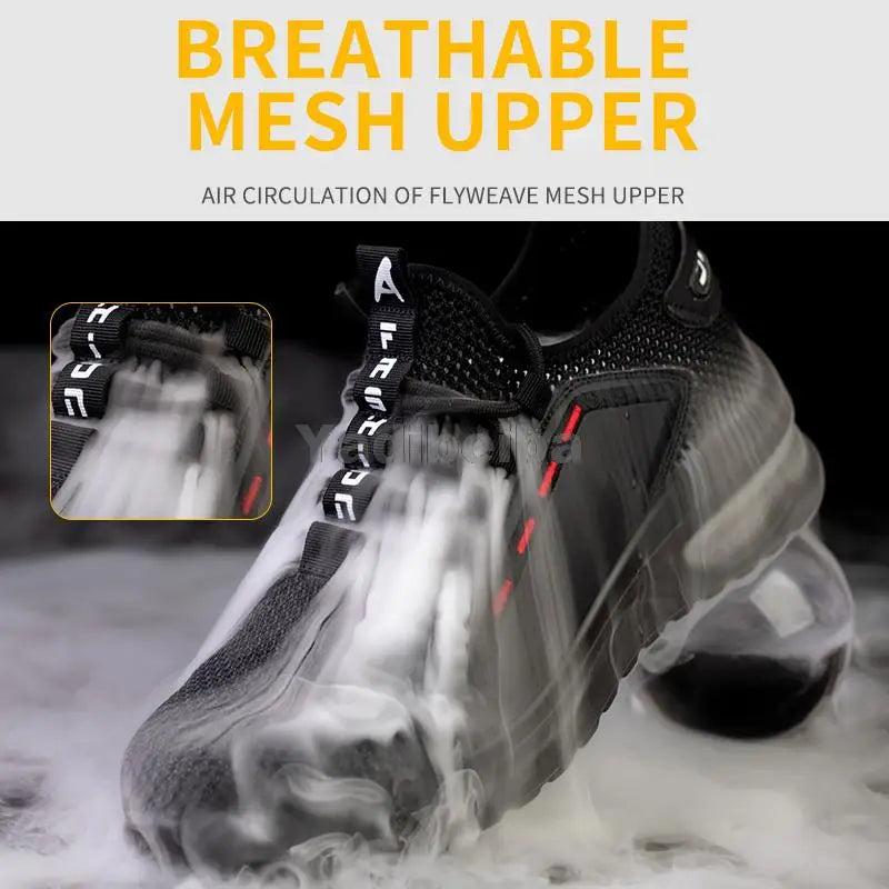 Unisex Steel Toe Work Shoes – Lightweight Breathable Safety Sneakers