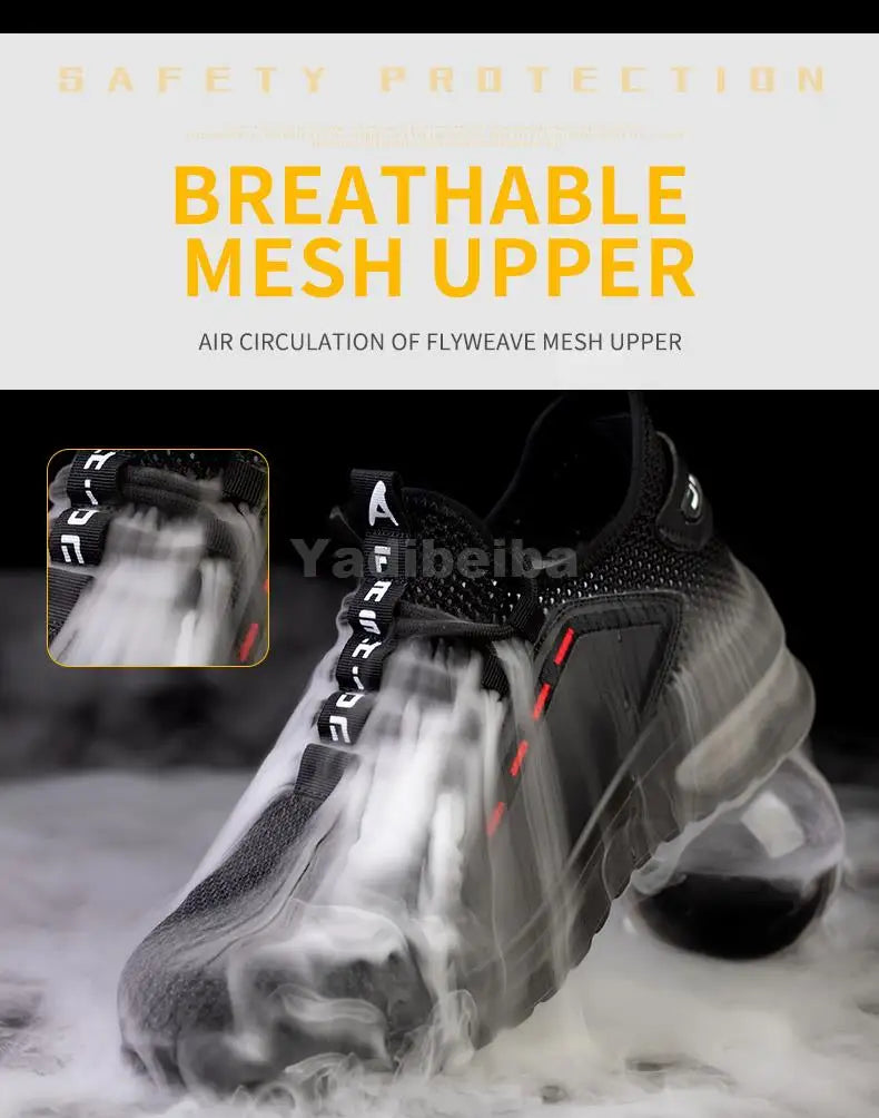 Unisex Steel Toe Work Shoes – Lightweight Breathable Safety Sneakers