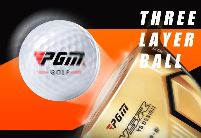 PGM Q002 3-Layer Golf Balls – Tournament Play, 44g, 80 Hardness, White with Logo