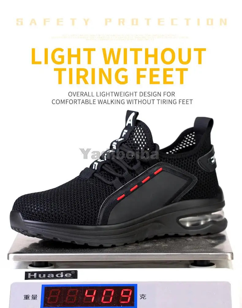 Unisex Steel Toe Work Shoes – Lightweight Breathable Safety Sneakers