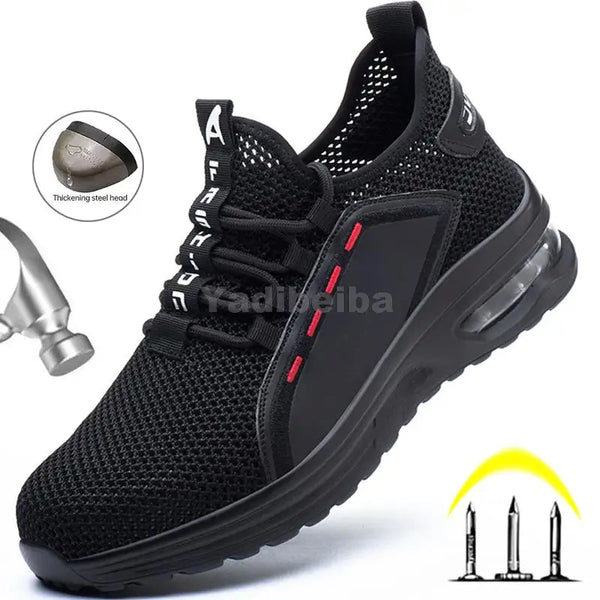 Unisex Steel Toe Work Shoes – Lightweight Breathable Safety Sneakers