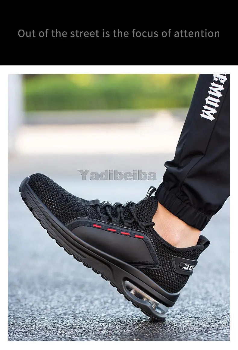Unisex Steel Toe Work Shoes – Lightweight Breathable Safety Sneakers