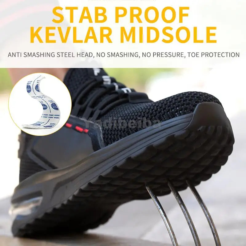 Unisex Steel Toe Work Shoes – Lightweight Breathable Safety Sneakers
