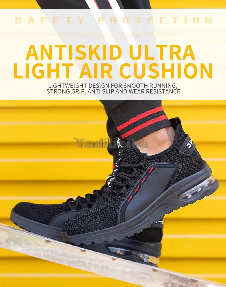 Unisex Steel Toe Work Shoes – Lightweight Breathable Safety Sneakers