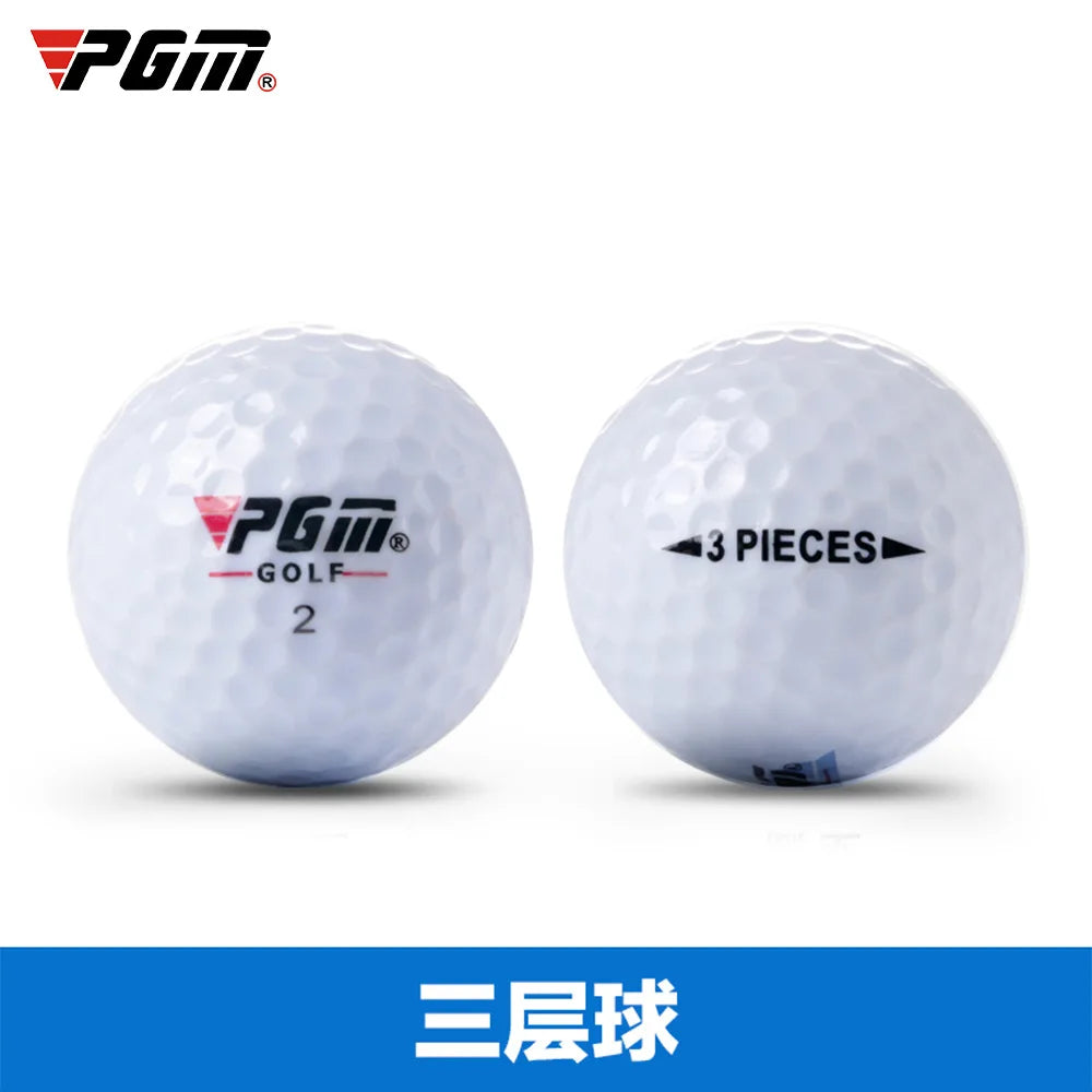 PGM Q002 3-Layer Golf Balls – Tournament Play, 44g, 80 Hardness, White with Logo