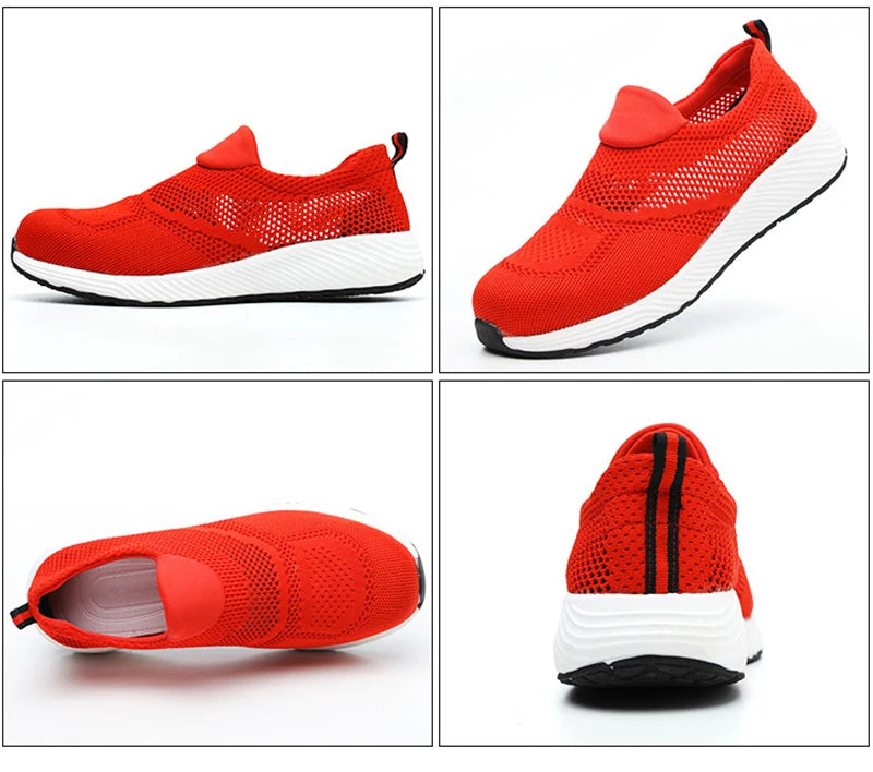 Unisex Steel Toe Safety Sneakers – Lightweight Breathable Work Shoes