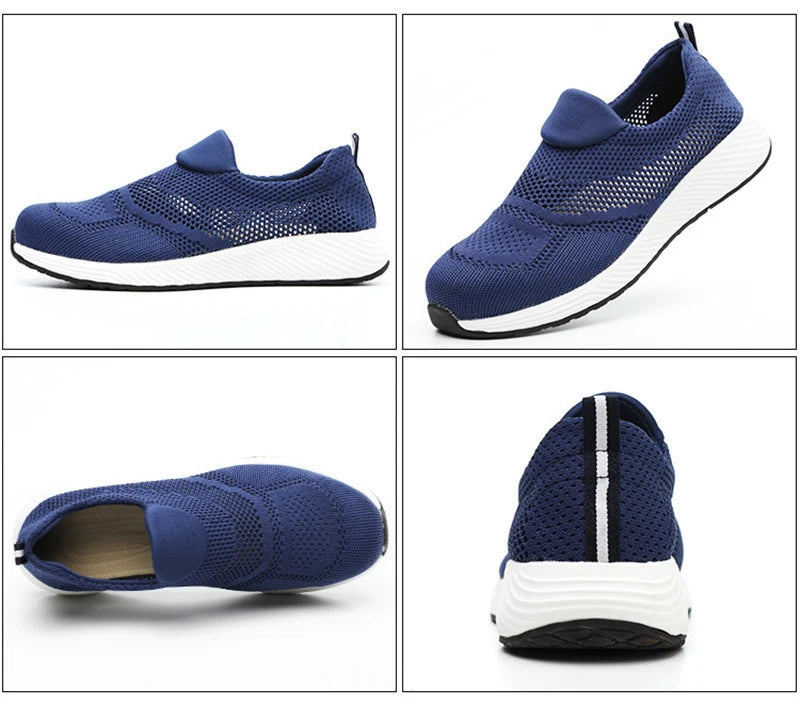 Unisex Steel Toe Safety Sneakers – Lightweight Breathable Work Shoes