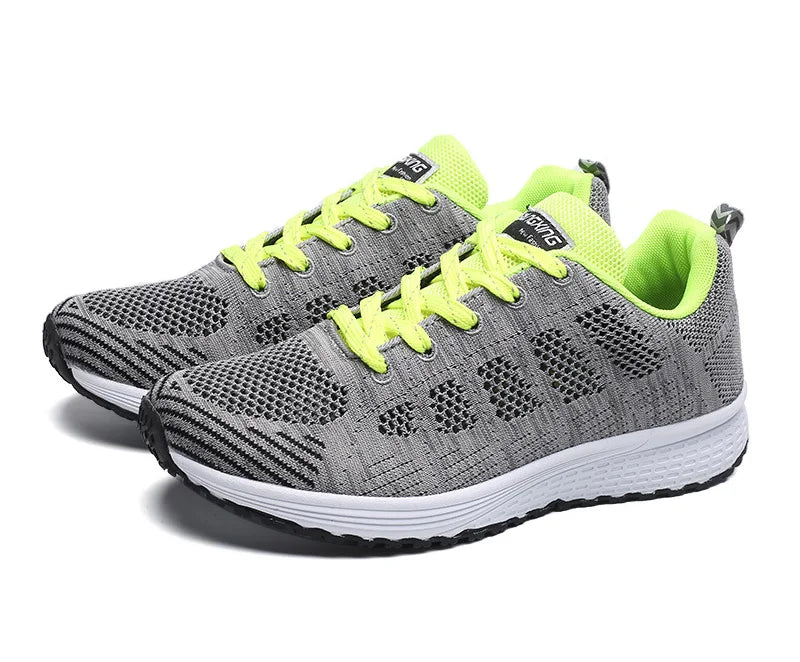 Women’s Breathable Mesh Casual Sneakers – Lightweight Walking Flats