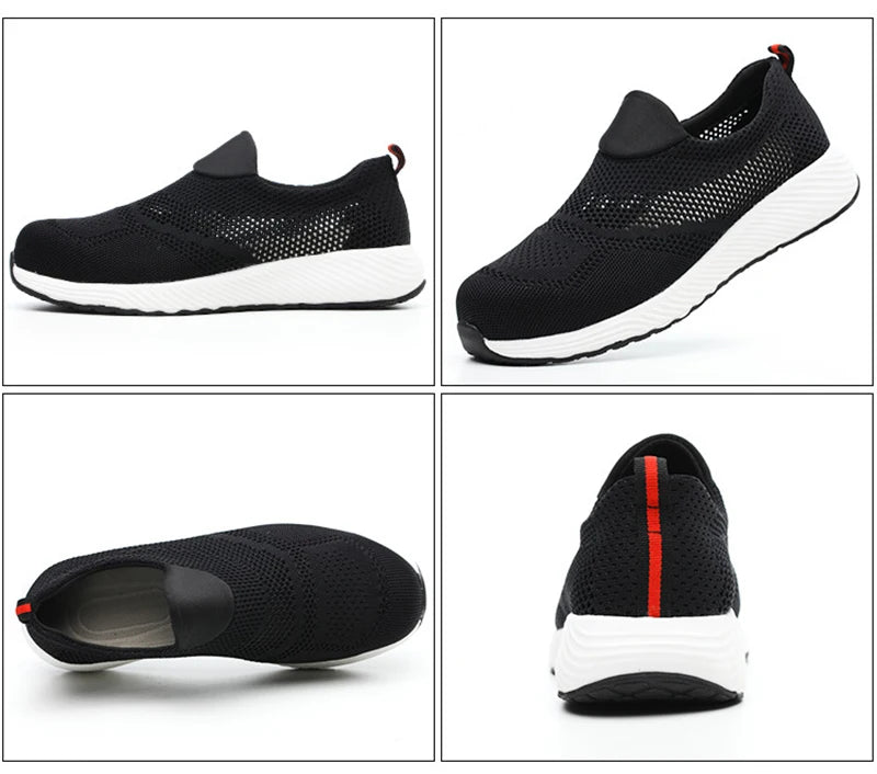 Unisex Steel Toe Safety Sneakers – Lightweight Breathable Work Shoes
