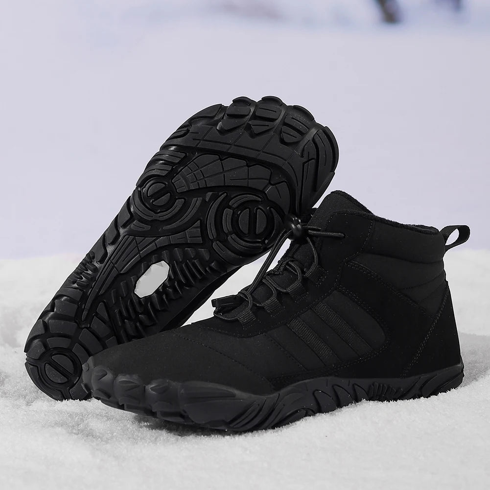 Unisex Casual Thickening Shoes Waterproof Warm Sporting Shoes Lightweight Ankle Snow Boots Lace Up for Autumn Winter