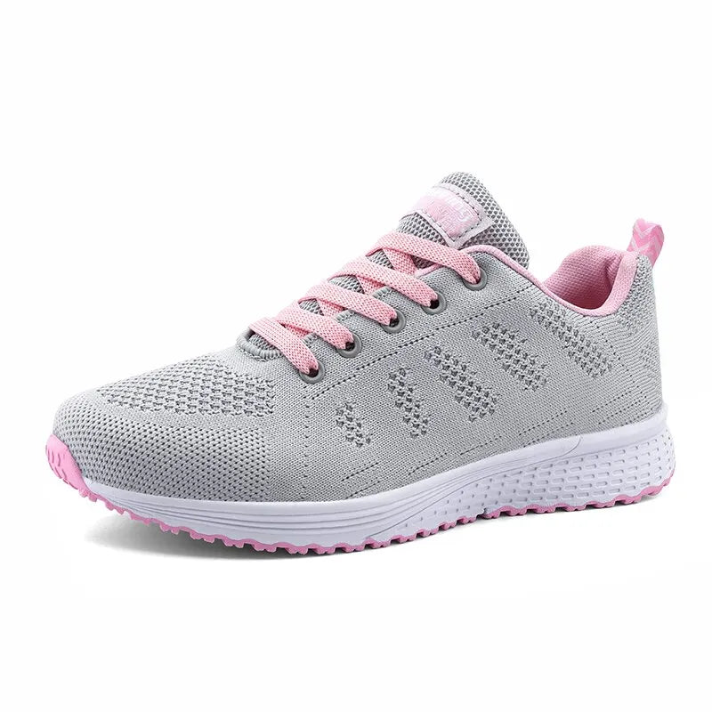 Women’s Breathable Mesh Casual Sneakers – Lightweight Walking Flats