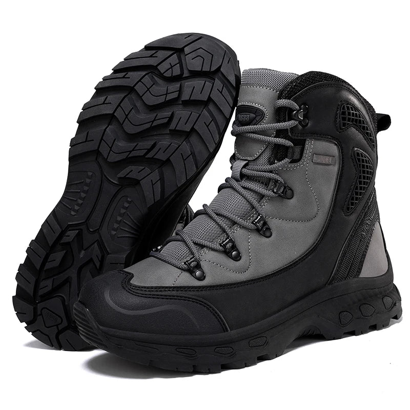 Men's mountain climbing motorcycle boots, outdoor hiking boots, fashionable boots