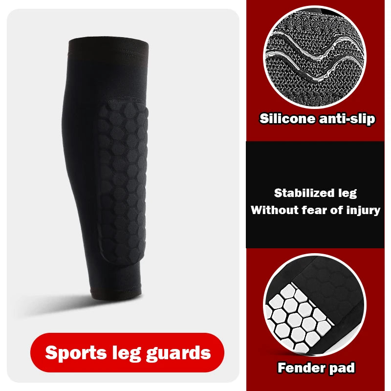 Football Shin Guard Socks with Foam Pads – Calf Compression Sleeve