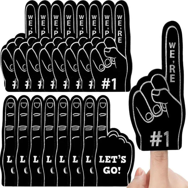 Baseball Foam Fingers Universal EVA Foam Hand Pom Pom Sports Fan Foam Finger Cheer For Sports Teams With We'Re Number 1 Words