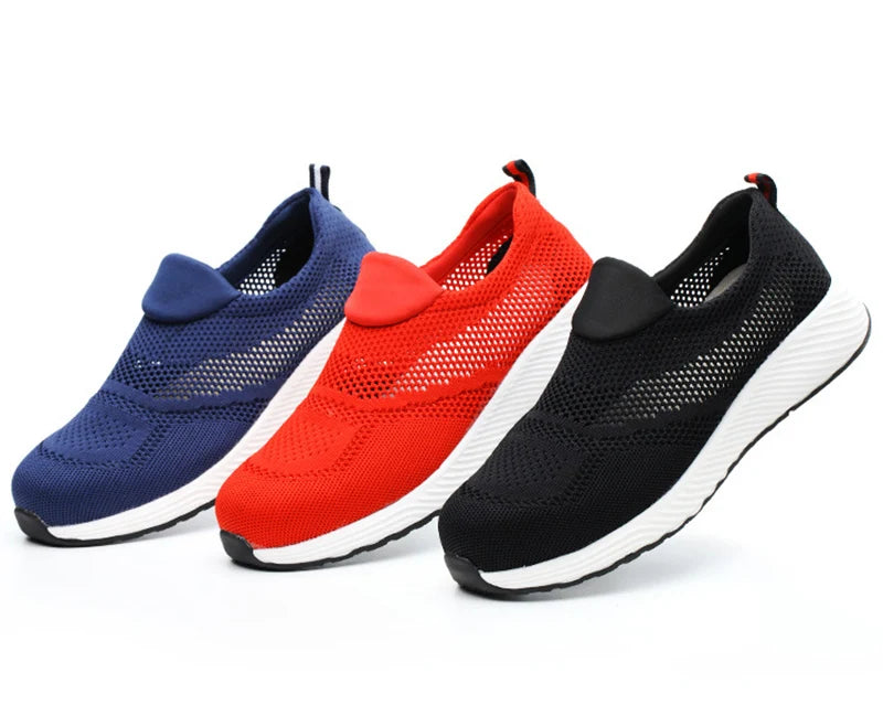 Unisex Steel Toe Safety Sneakers – Lightweight Breathable Work Shoes