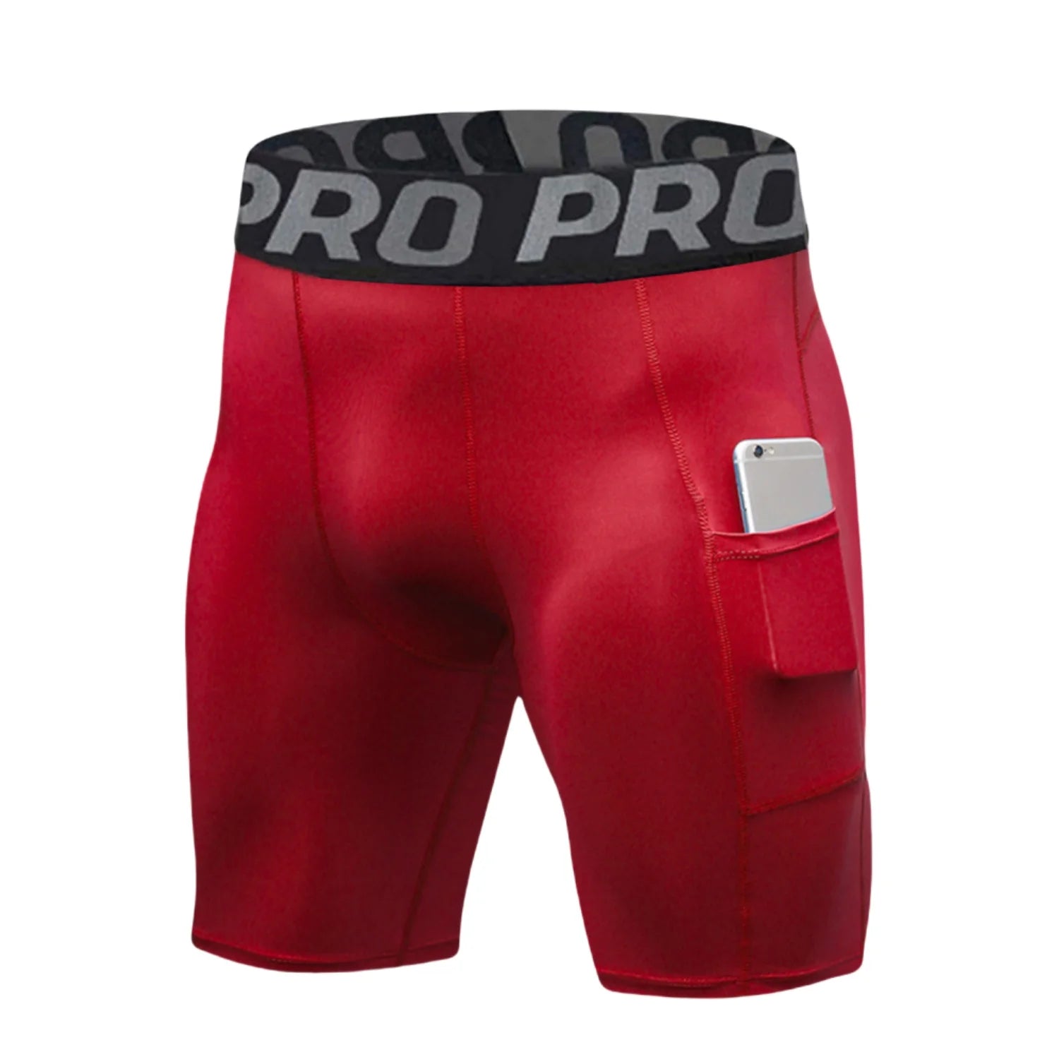 Men’s Compression Shorts with Pocket – Athletic Spandex Performance Wear