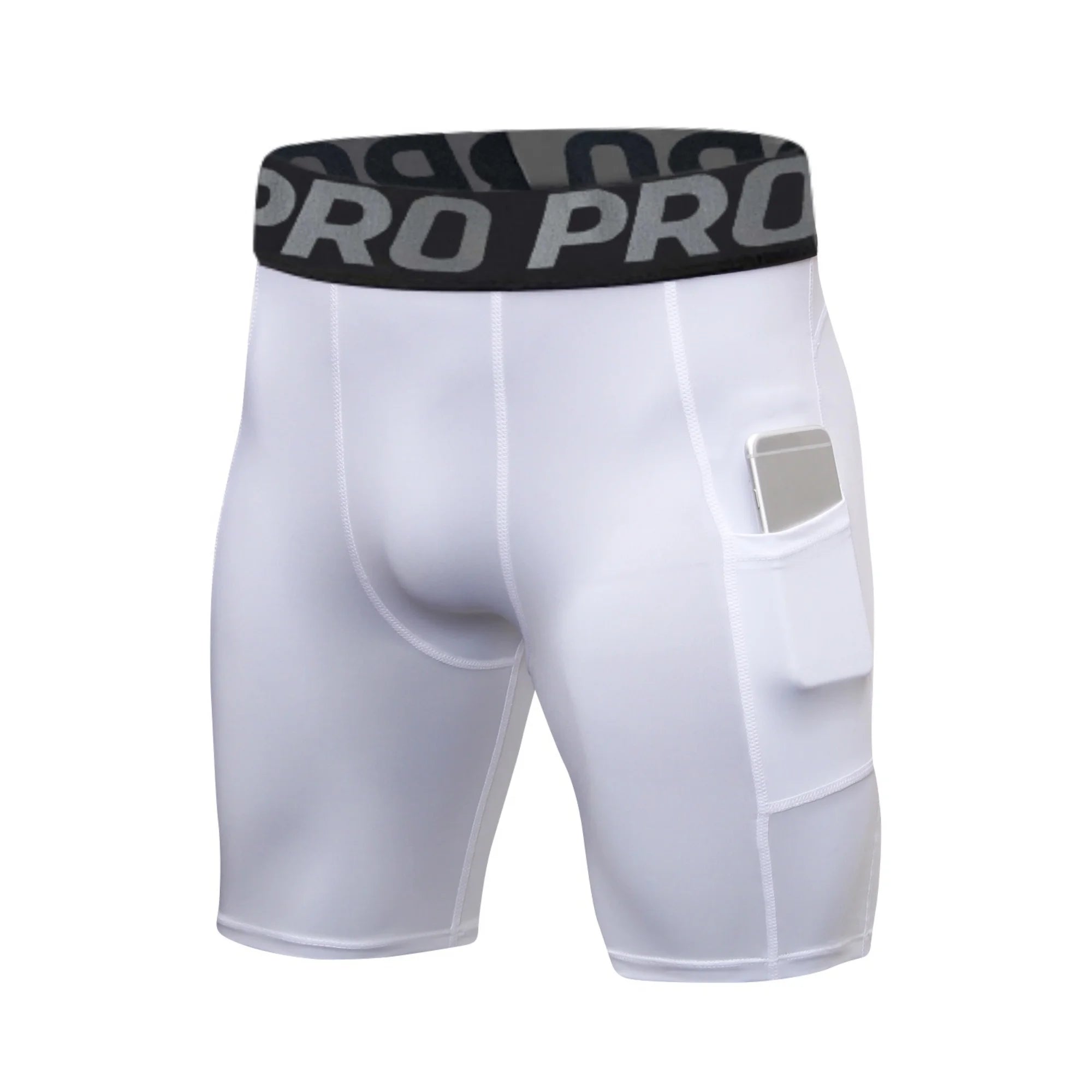 Men’s Compression Shorts with Pocket – Athletic Spandex Performance Wear