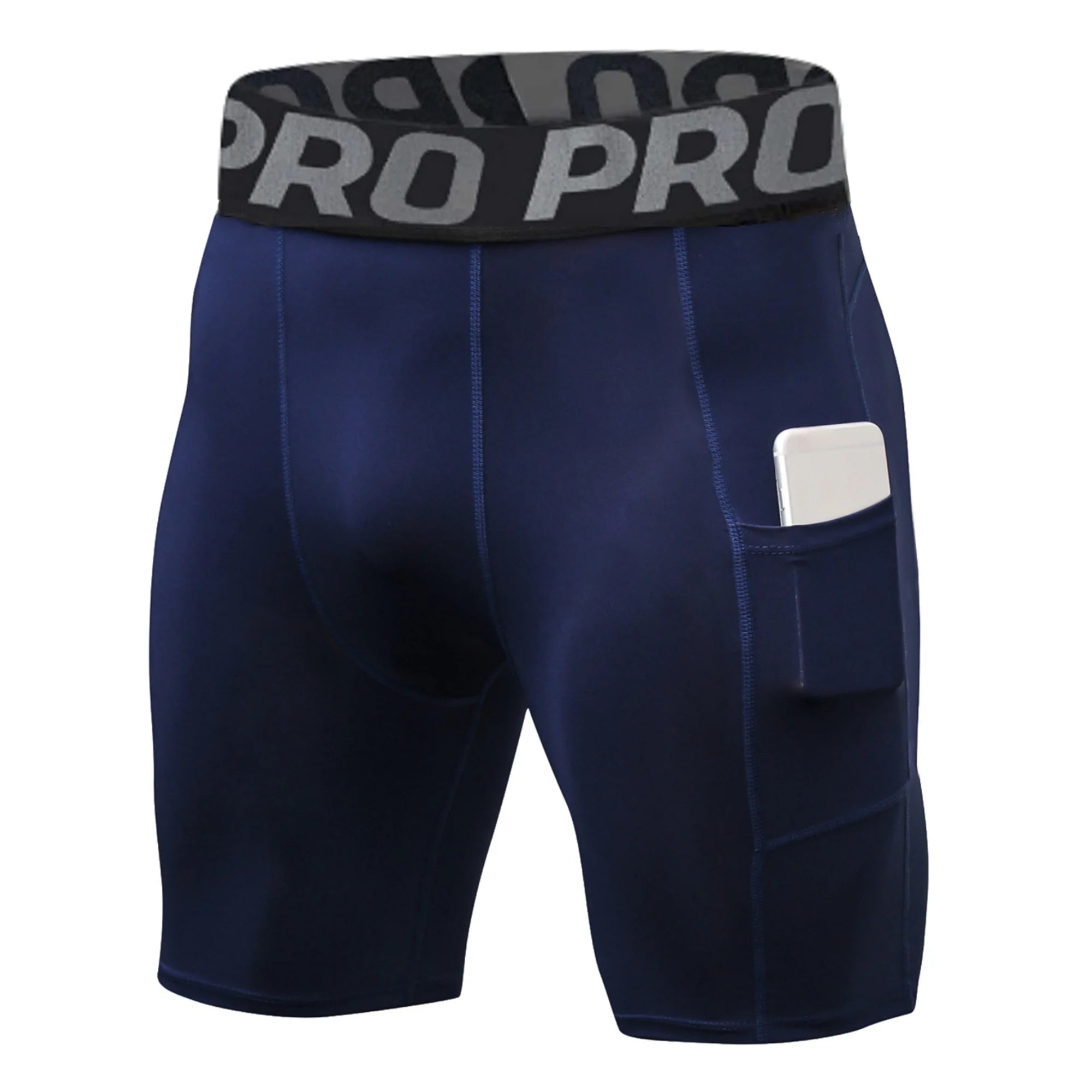 Men’s Compression Shorts with Pocket – Athletic Spandex Performance Wear