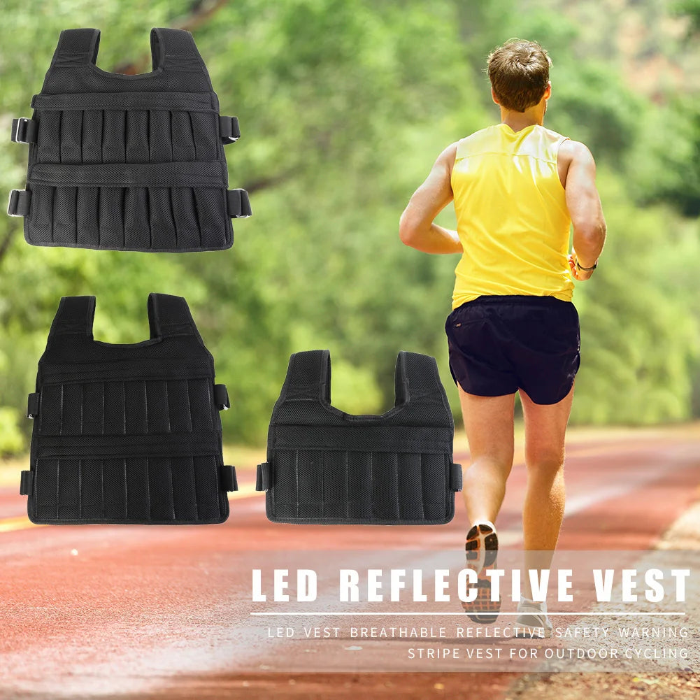 Adjustable Weighted Vest (3/15/35kg) for Fitness & Running