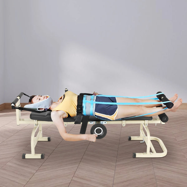 Multifunctional Body Stretcher Fitness Equipment Medical Spinal Traction Lumbar Spine Keyboard Protrusion Corrector Yoga Bed