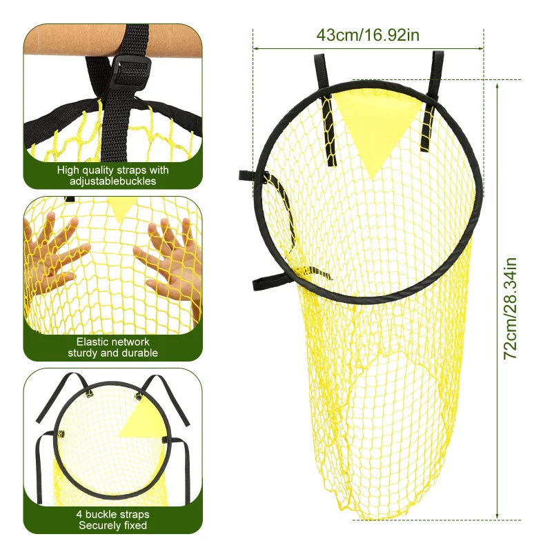 Foldable Football Target Net (17x28in) – Training Aid for Soccer Practice