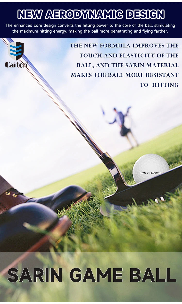Caiton Pro 4-Layer Golf Balls – Long Distance, Tour Performance (3/6/12 Pack)