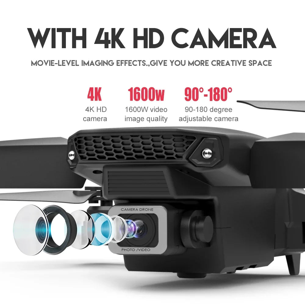 2025 New E88 Pro WIFI FPV Drone Wide Angle HD 4K 1080P Camera Height Hold RC Foldable Quadcopter Dron Helicopter Toys Gift