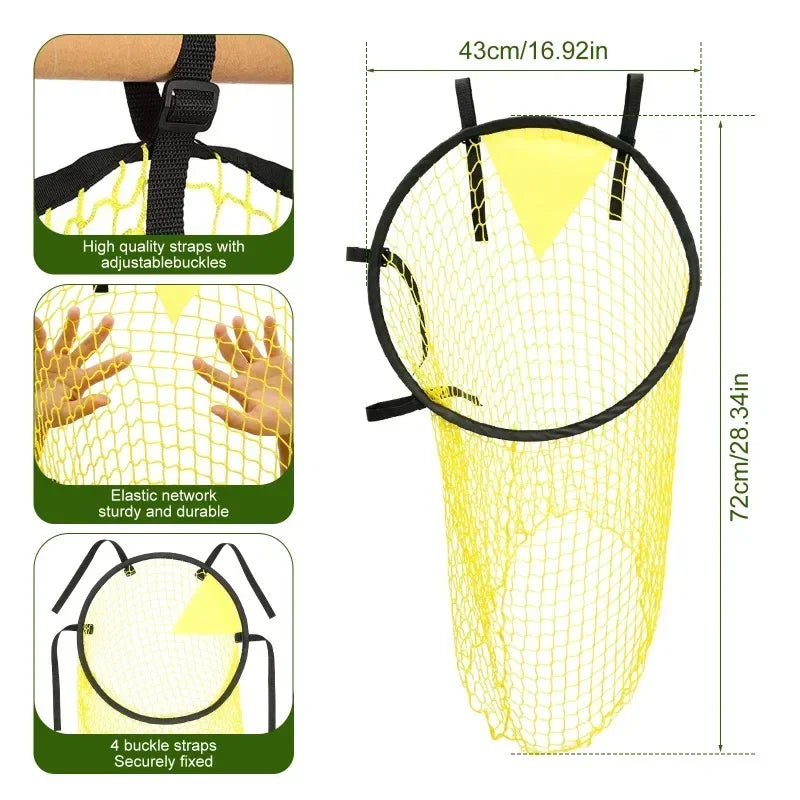 Foldable Football Target Net (17x28in) – Training Aid for Soccer Practice
