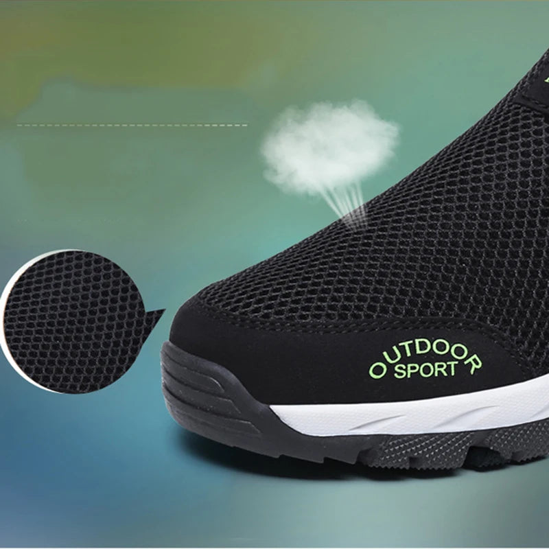 Oulylan Lightweight Men Casual Shoes Breathable Slip on Male Sneakers Anti-slip Men's Flats Outdoor Walking Shoes Size 39-49
