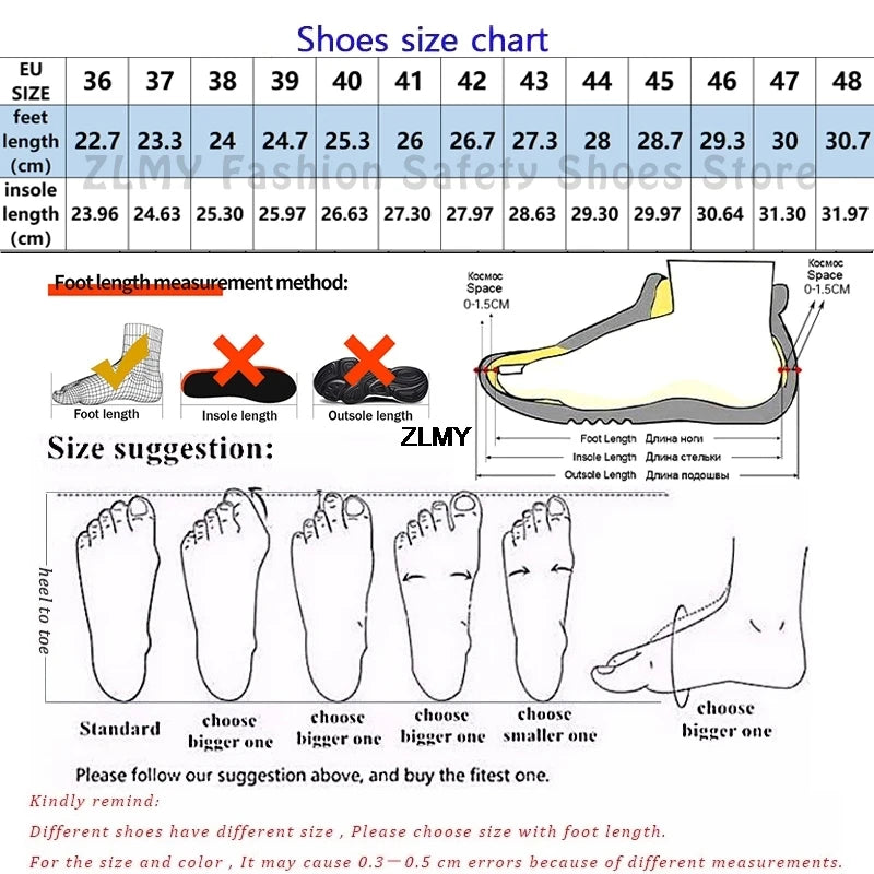 Men’s Steel Toe Safety Shoes – Puncture-Proof, Breathable Work Sneakers