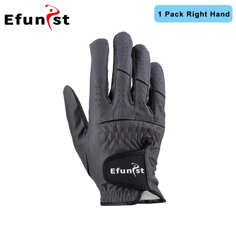 Men’s Golf Gloves – Left/Right Hand, Breathable Grip, White/Dark Grey (Namib Series)