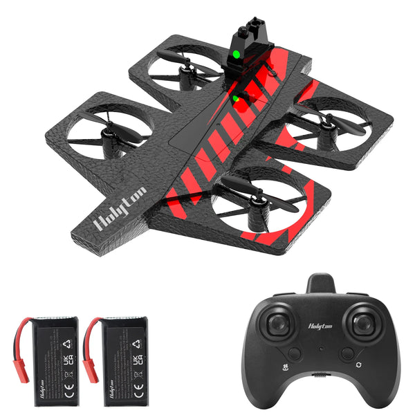 Holyton HT40: 2-in-1 RC Drone for All, Beginner-Friendly, Modes: Land/Fly, Altitude Hold, Headless, 3D Flips, Emergency Stop,C0.