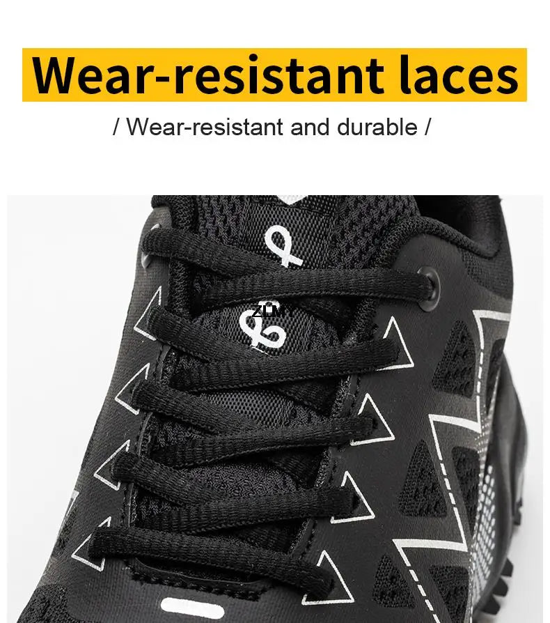 Men’s Steel Toe Safety Shoes – Puncture-Proof, Breathable Work Sneakers