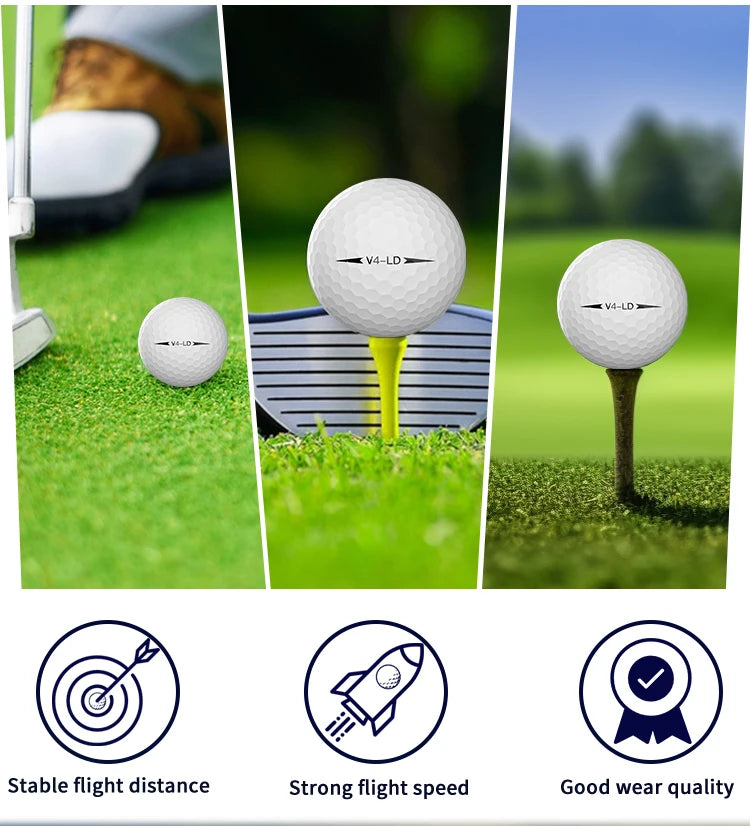 Caiton Pro 4-Layer Golf Balls – Long Distance, Tour Performance (3/6/12 Pack)