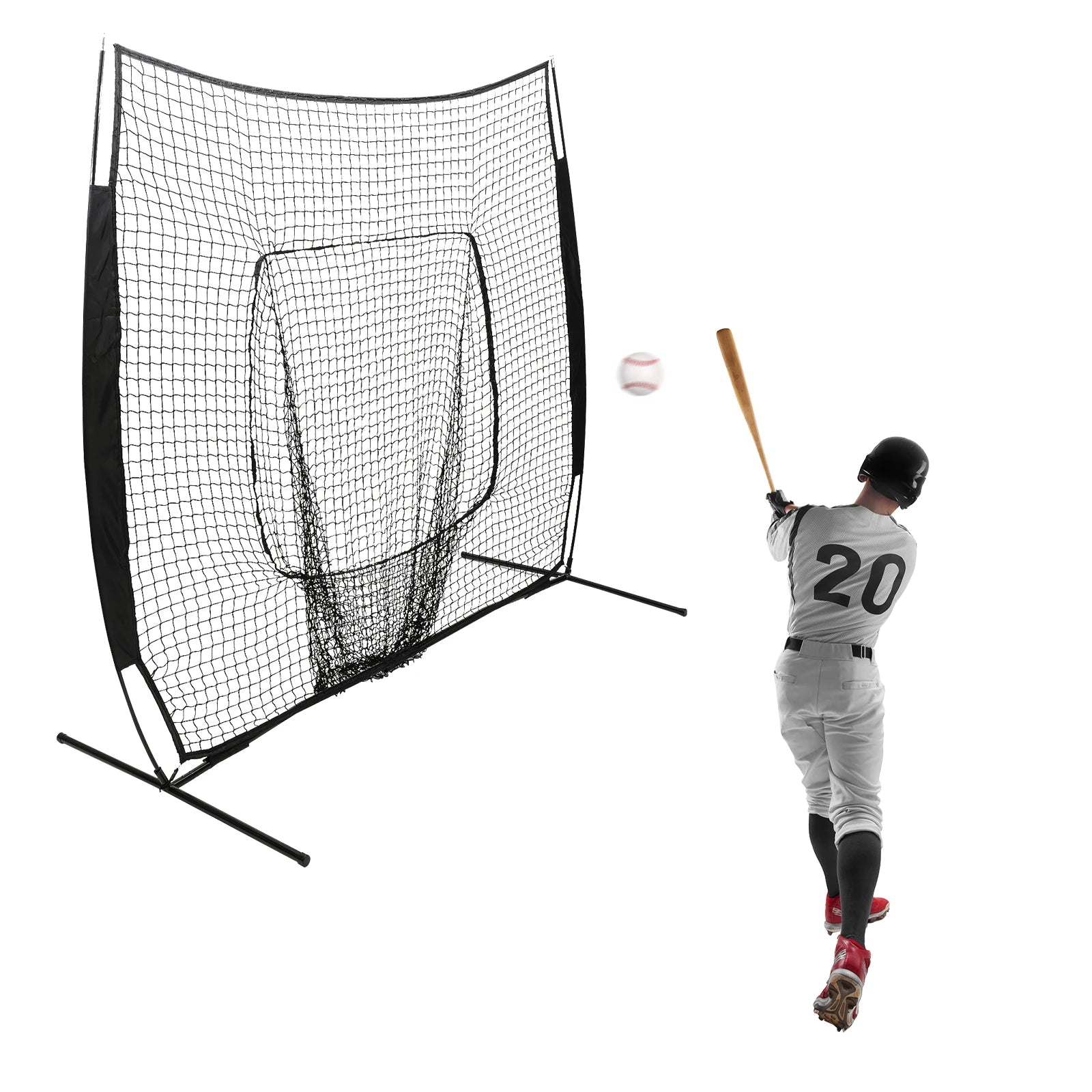 Pro Baseball Softball Hitting Pitching Net Black Backstop Baseball Practice Net