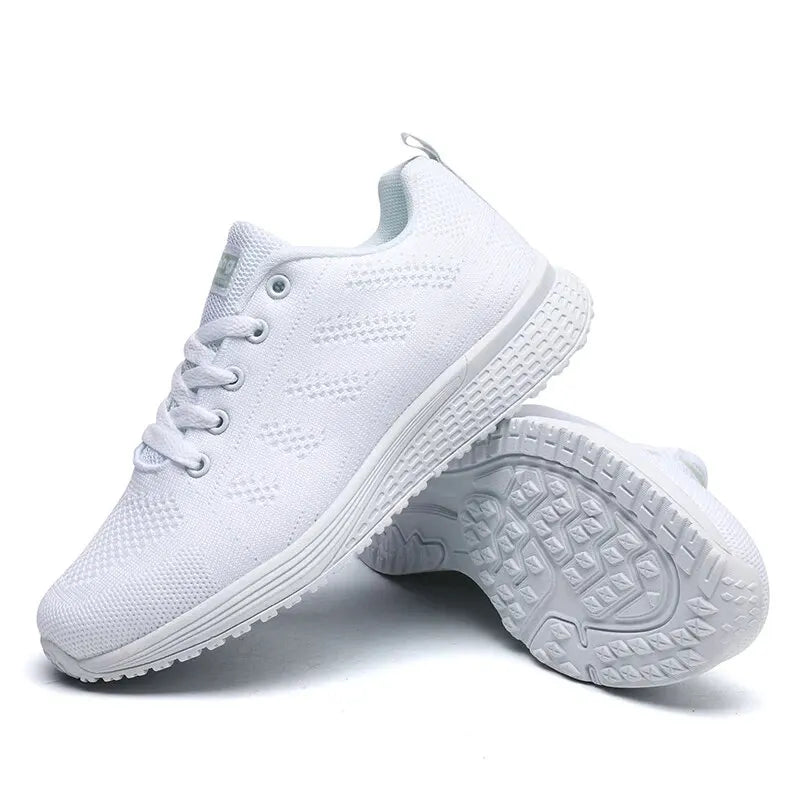 Women’s Breathable Mesh Casual Sneakers – Lightweight Walking Flats