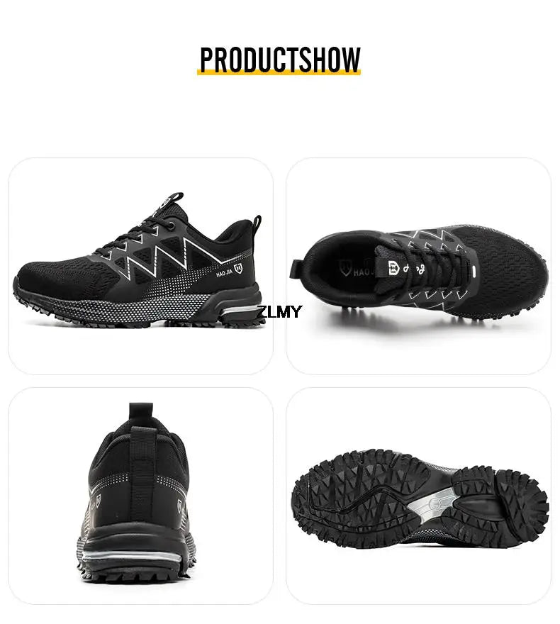 Men’s Steel Toe Safety Shoes – Puncture-Proof, Breathable Work Sneakers