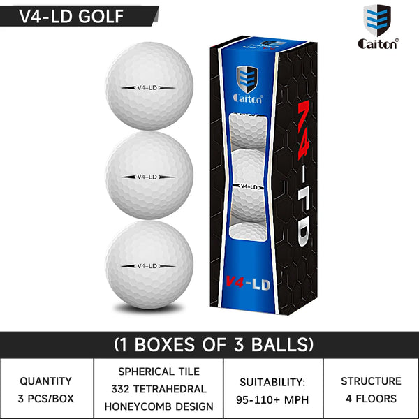 Caiton Pro 4-Layer Golf Balls – Long Distance, Tour Performance (3/6/12 Pack)