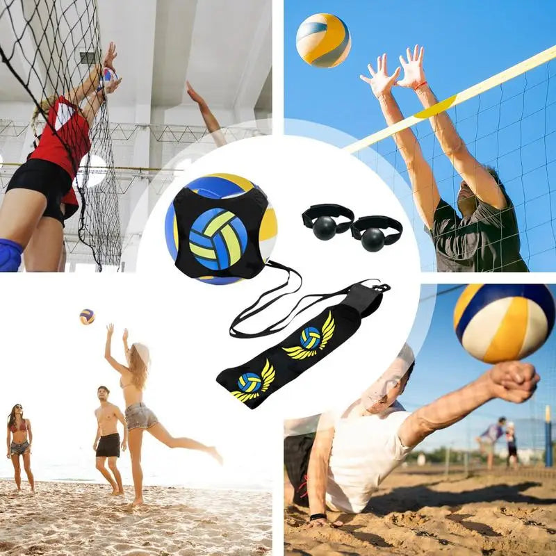 Volleyball Spike Trainer Volleyball Training Belt Elastic Swing Drawstring Volleyball Practice Equipment Improve Serving Agility