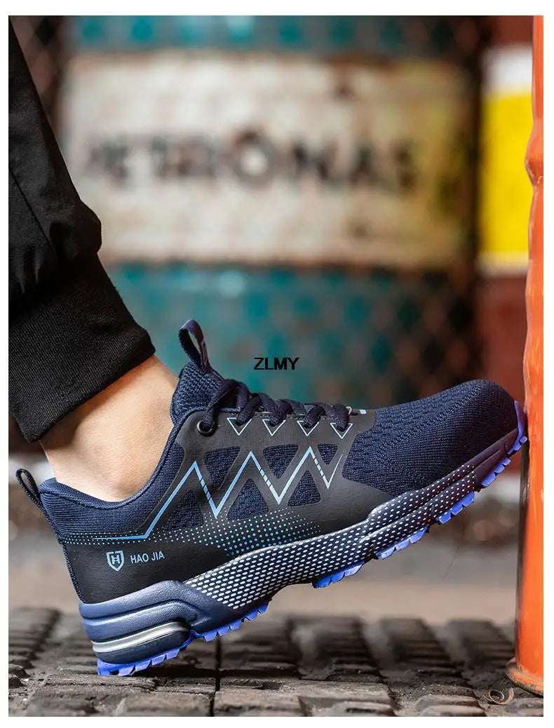 Men’s Steel Toe Safety Shoes – Puncture-Proof, Breathable Work Sneakers