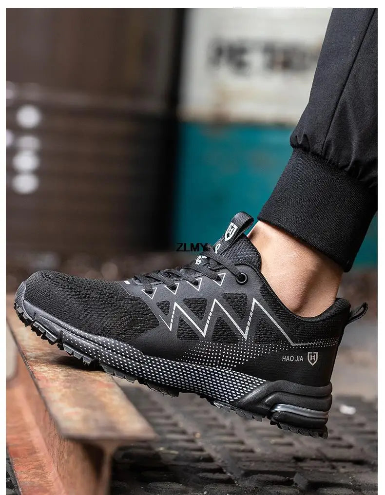 Men’s Steel Toe Safety Shoes – Puncture-Proof, Breathable Work Sneakers