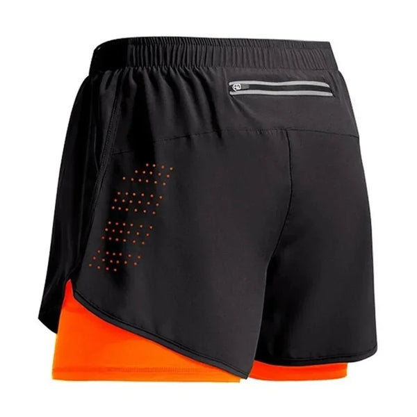 Men’s 2-in-1 Fitness Training Shorts – Quick-Dry Summer Sportswear