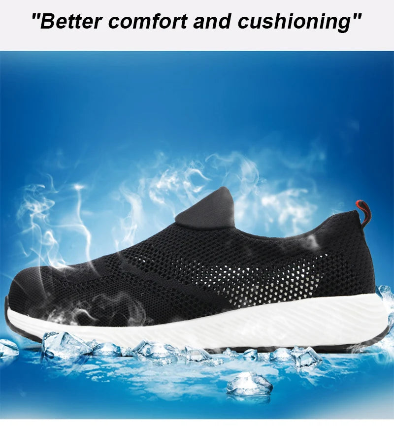 Unisex Steel Toe Safety Sneakers – Lightweight Breathable Work Shoes