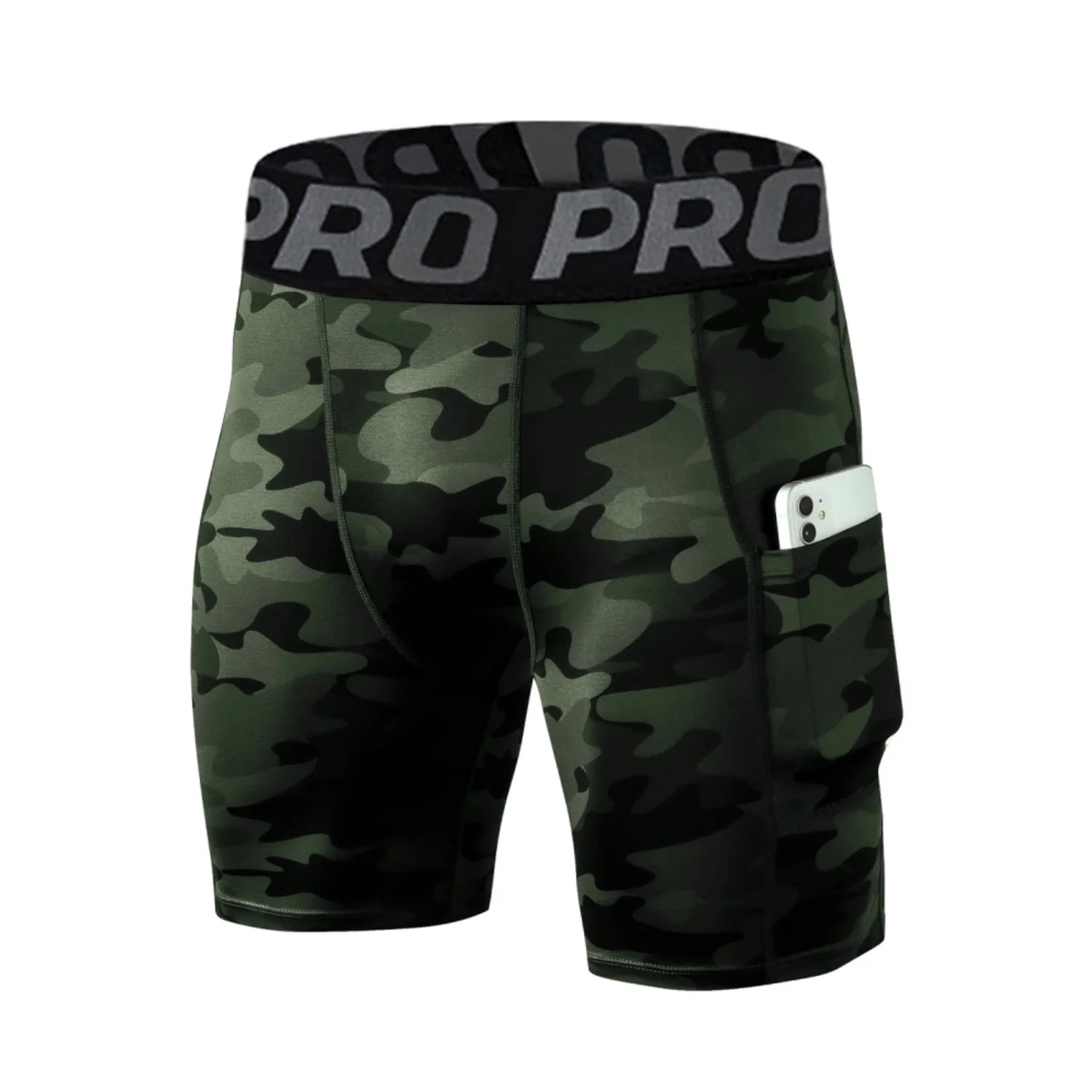 Men’s Compression Shorts with Pocket – Athletic Spandex Performance Wear