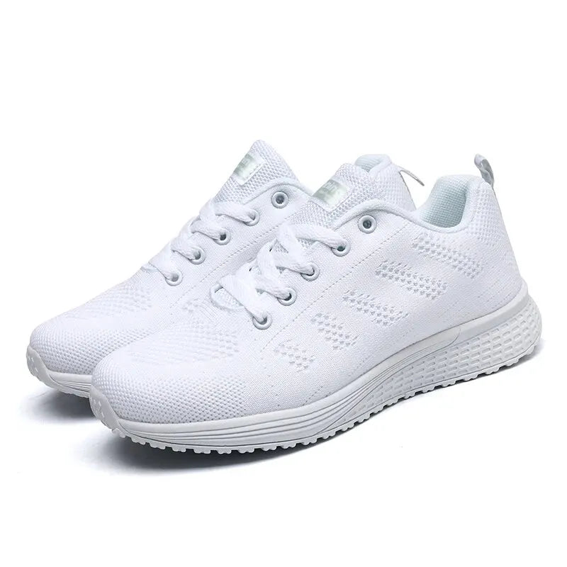 Women’s Breathable Mesh Casual Sneakers – Lightweight Walking Flats
