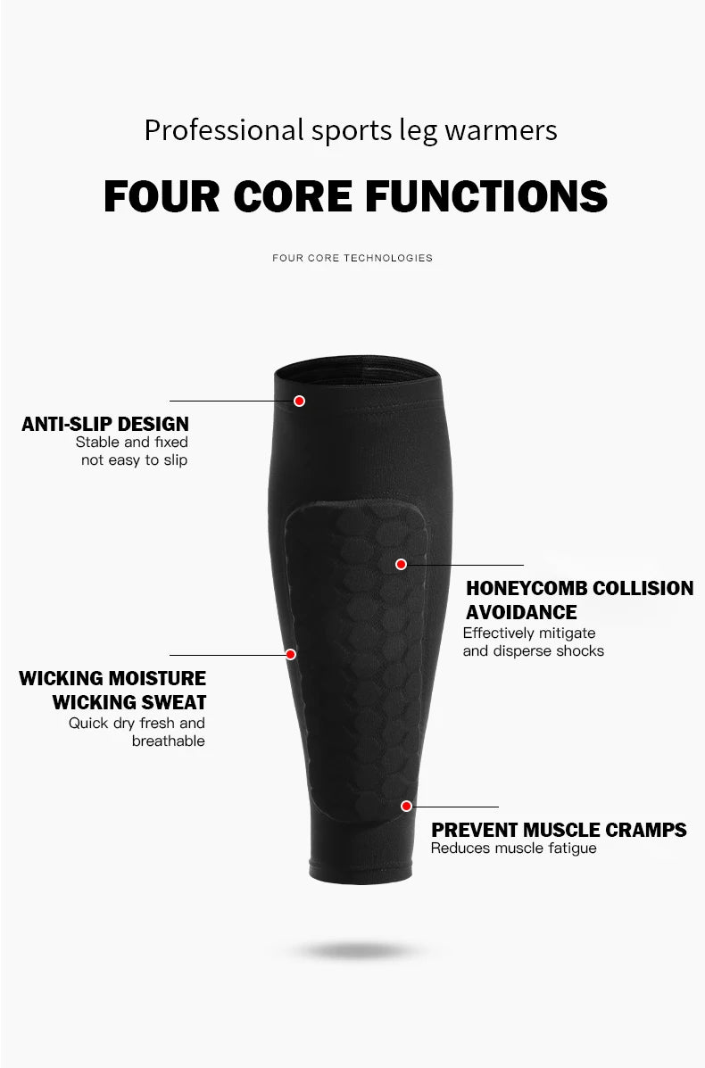 Football Shin Guard Socks with Foam Pads – Calf Compression Sleeve
