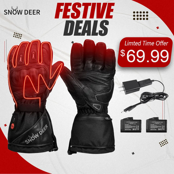 Motorcycle Heated Gloves Battery Powered Moto Guantes Winter Waterproof Riding Gloves Outdoor Keep Warm Guantes Para Moto